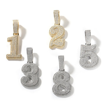 [Love Lucky]Digital pendant necklace