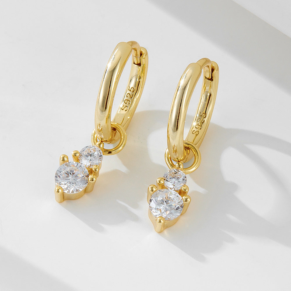 [Love Lucky]S925 silver zircon earrings