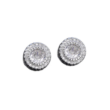 [Love Lucky]Diamond-filled hip-hop men's stud earrings