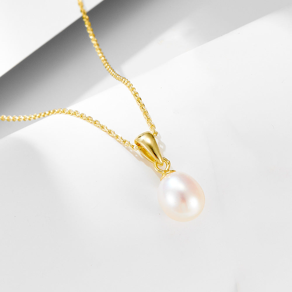 [Love Lucky]S925 Silver Natural Freshwater Pearl Necklace