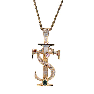 [Love Lucky]TS Cross Pendant Necklace