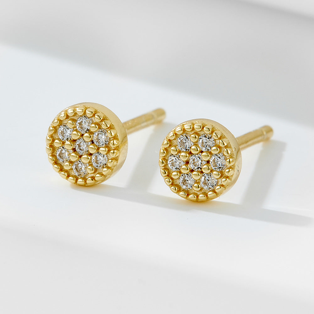 [Love Lucky]S925 silver cute mini zircon earrings