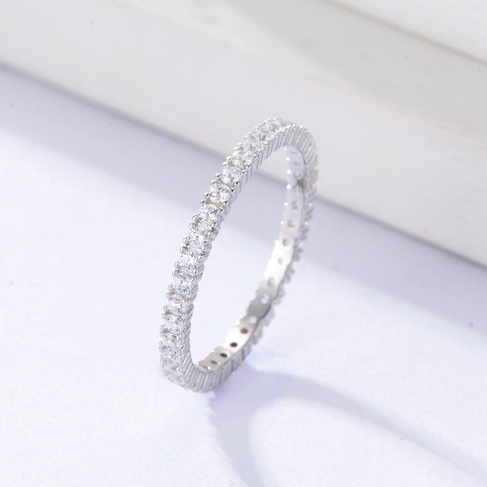 [Love Lucky]S925 silver zircon full diamond ring