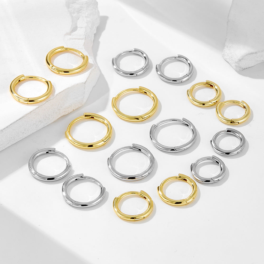 [Love Lucky]S925 silver buckle earrings
