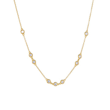 S925 Silver Stacked Diamond Necklace