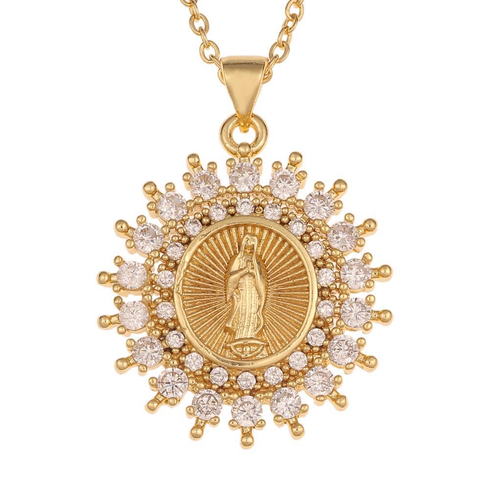 Virgin Mary Pendant Religious Accessories Necklace