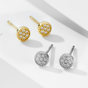 [Love Lucky]S925 silver cute mini zircon earrings