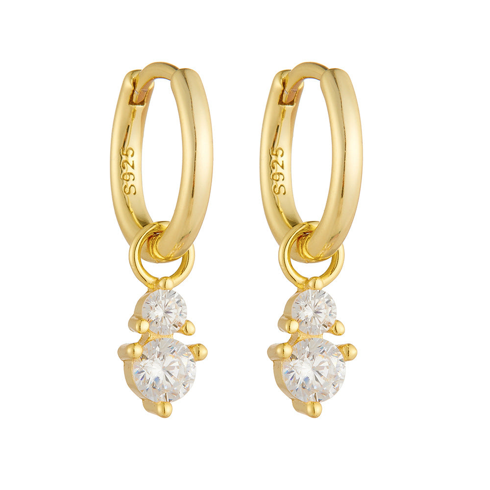 [Love Lucky]S925 silver zircon earrings