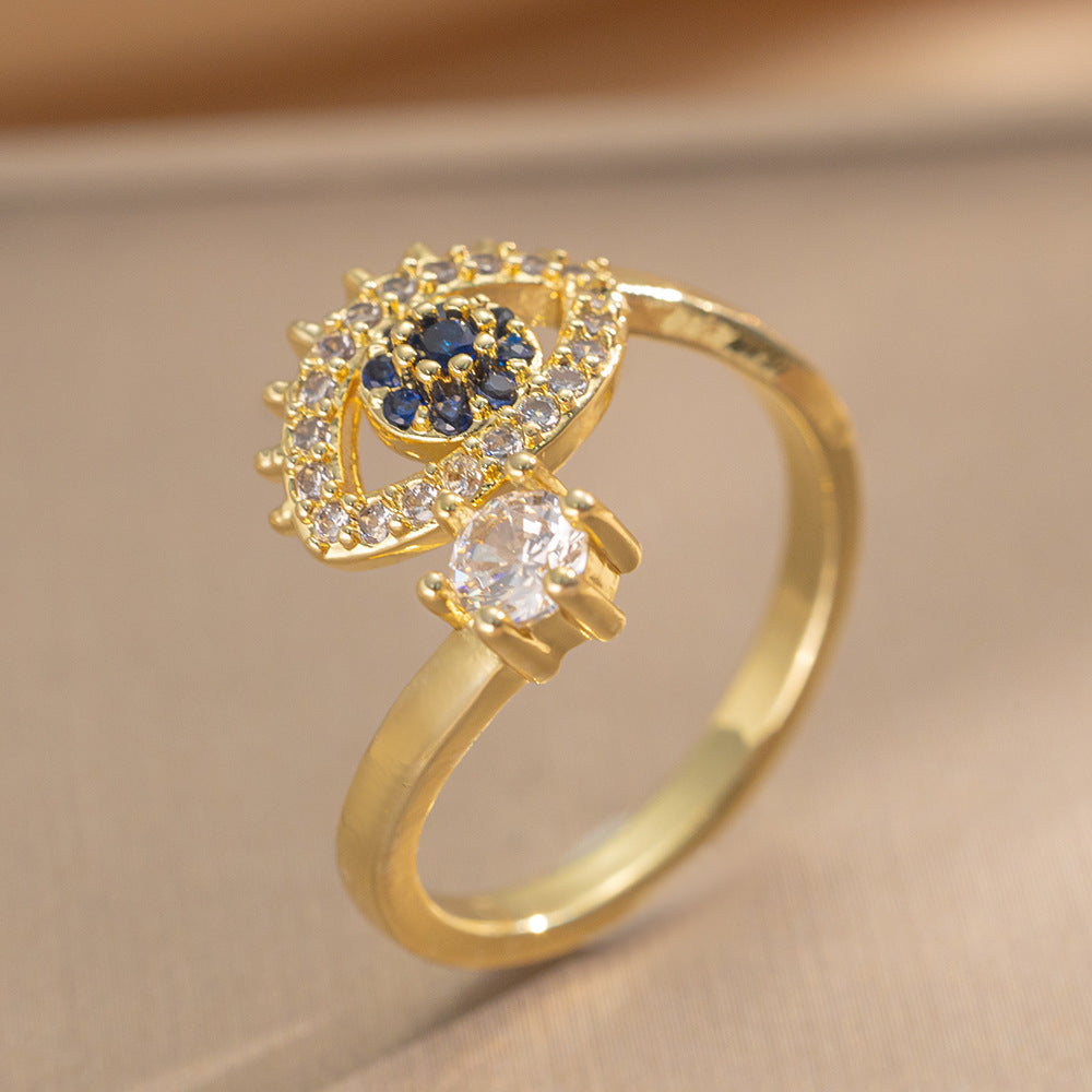 [Love Lucky]Devil's Eye Diamond Open Ring