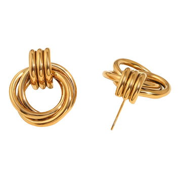 [Love Lucky]Geometric Multi-Layer Earrings
