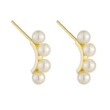 [Love Lucky]S925 Silver Pearl Earrings