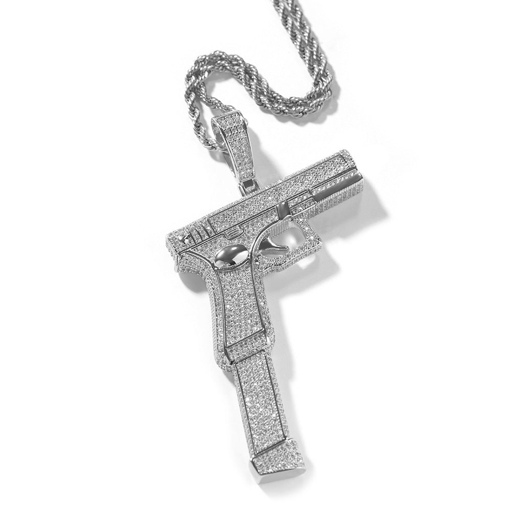[Love Lucky]Hip Hop Pistol Pendant Necklace