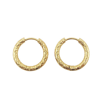 [Love Lucky]Vintage Rhombus Circle Earrings