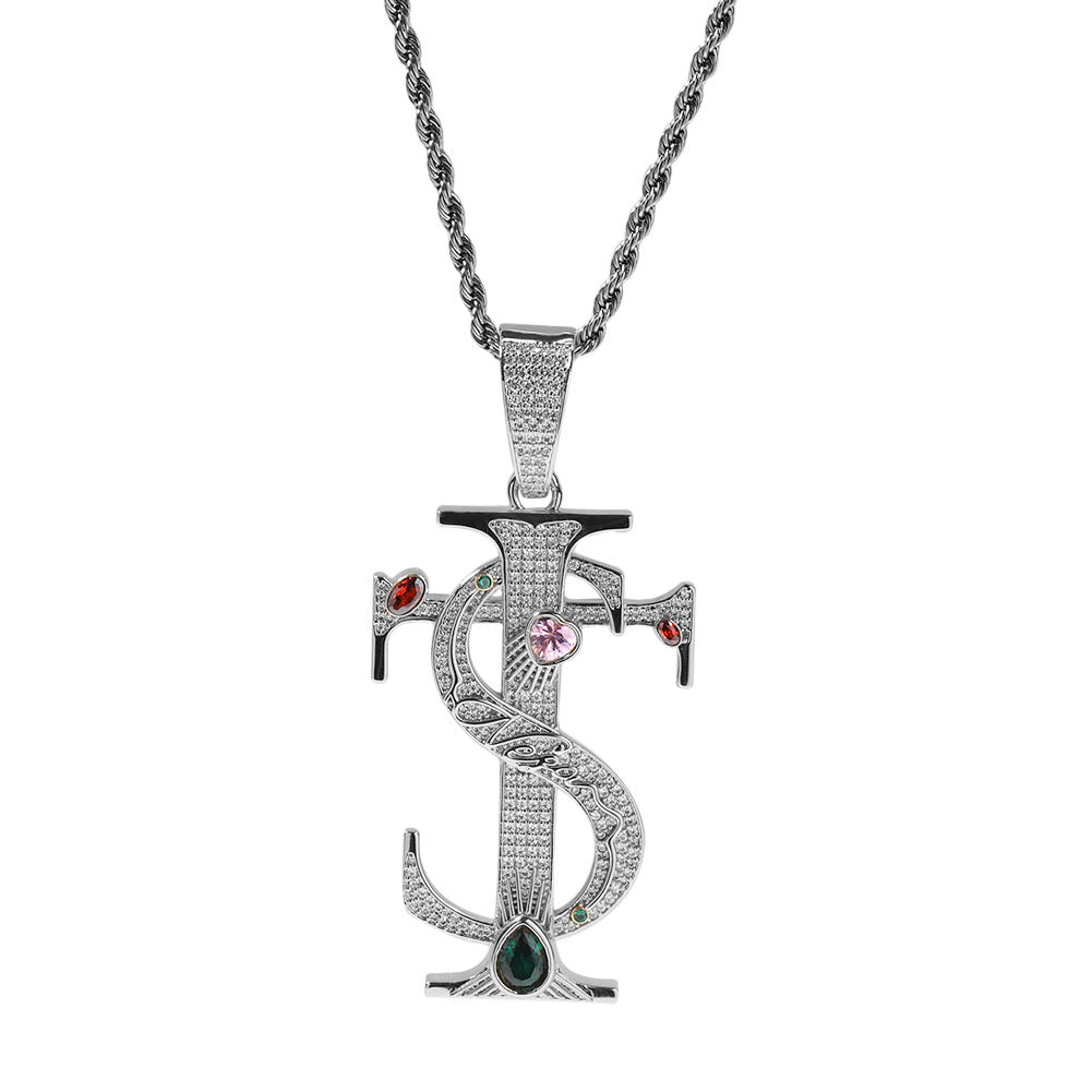 [Love Lucky]TS Cross Pendant Necklace