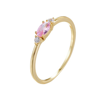 [Love Lucky]Light luxury pink diamond ring