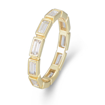 [Love Lucky]Light luxury rectangular diamond ring
