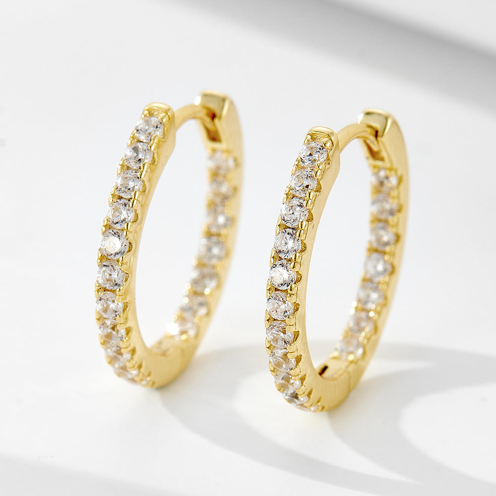 [Love Lucky]S925 Silver Vintage Diamond Earrings
