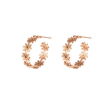 [Love Lucky]Simple daisy stud earrings