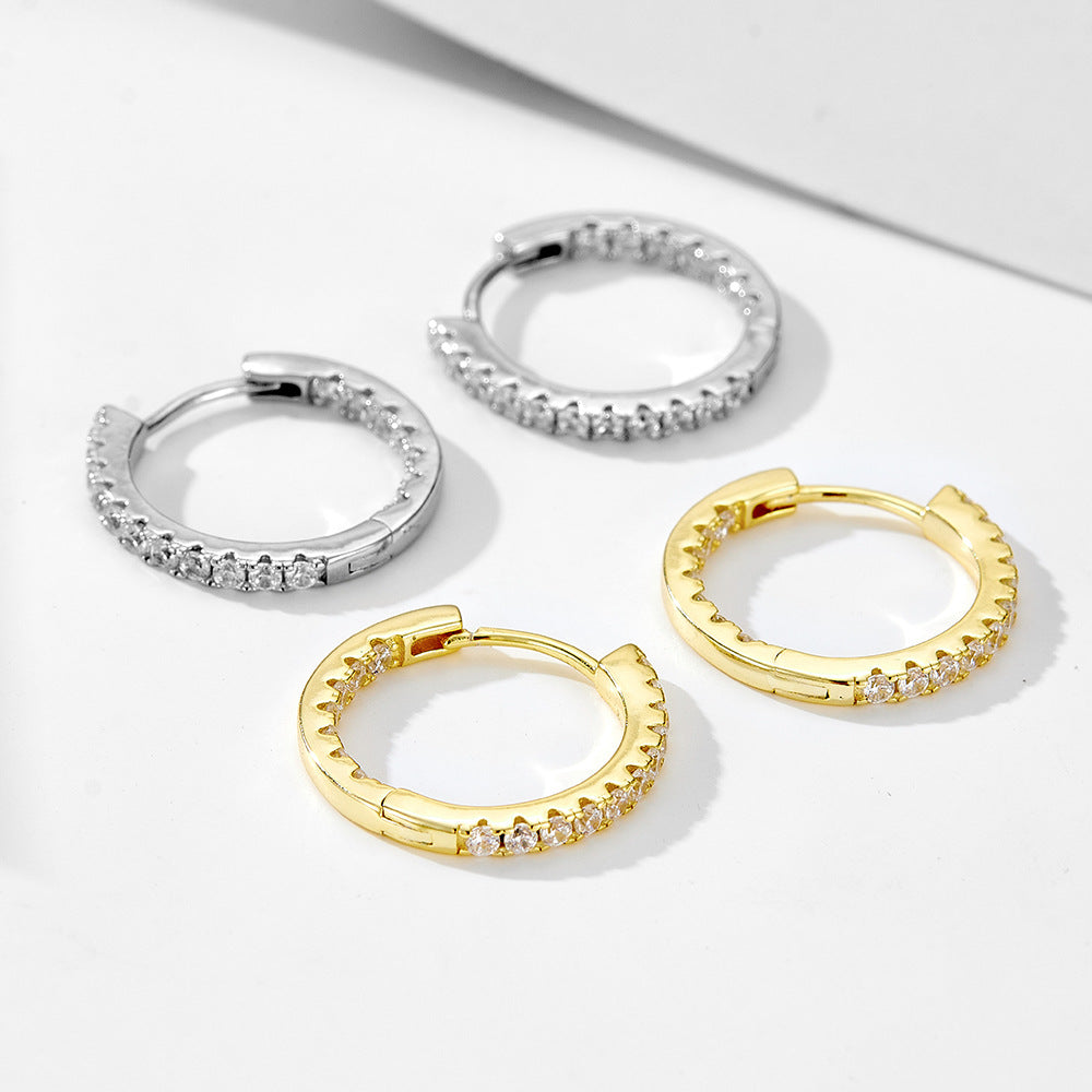 [Love Lucky]S925 Silver Vintage Diamond Earrings