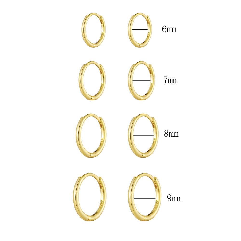 [Love Lucky]S925 silver buckle earrings
