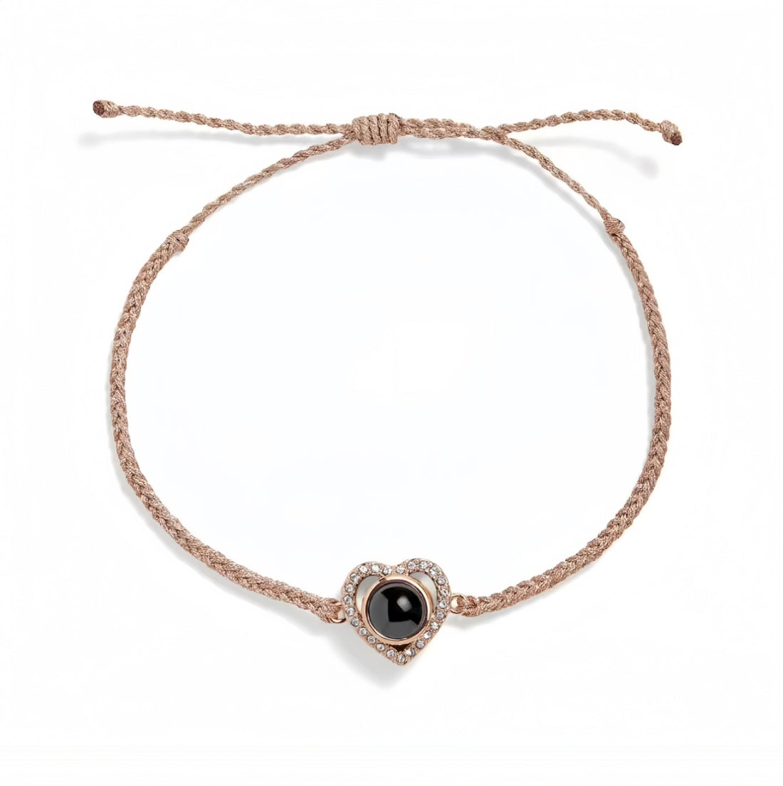Personalized Diamond heart shape Photo Bracelet